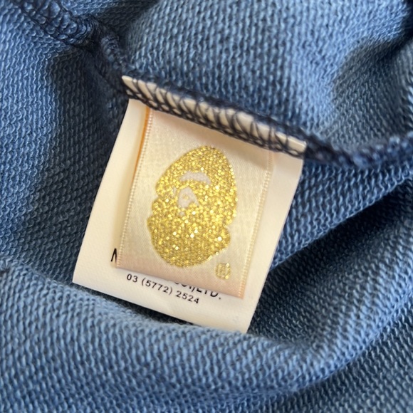 A Bathing Ape Hoodie Size Small Blue/Black Camouflage New withTags - Picture 8 of 9